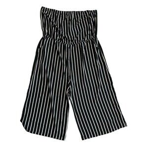 AMBIANCE Strapless JUMPSUIT Wide Leg  Striped Pockets One Piece Sz 3x No Belt